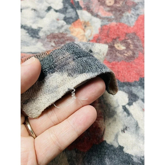 Soft Surroundings Womens Sz M Knit Sweater Floral Long Sleeve Stretch USA Made - Picture 5 of 7